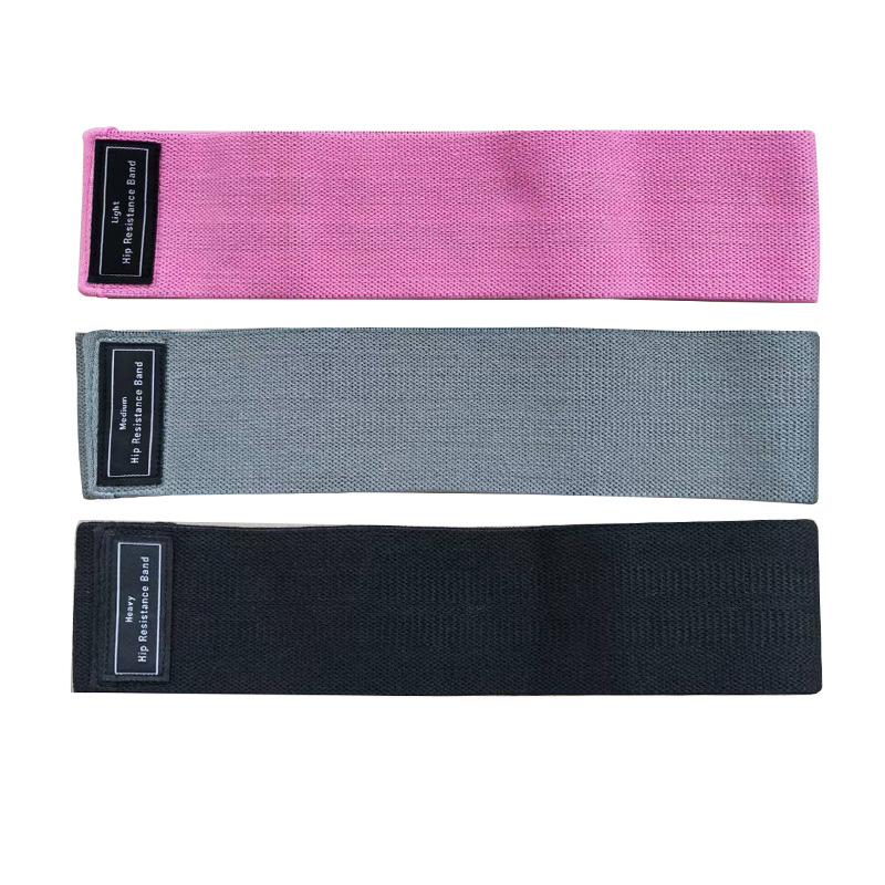 Cinturón de tracción de yoga transfronterizo, anillo de cadera de algodón de poliéster, cinturón de resistencia de elevación de cadera en cuclillas, conjunto de anillo elástico de fitness tejido en stock