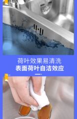 Kitchen sink double sink 304 stainless steel thickened brushed wash basin sink with drain set above and below the basin