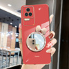 Brand phone case, cute mirror with bow, silica gel protective case, redmi, fall protection