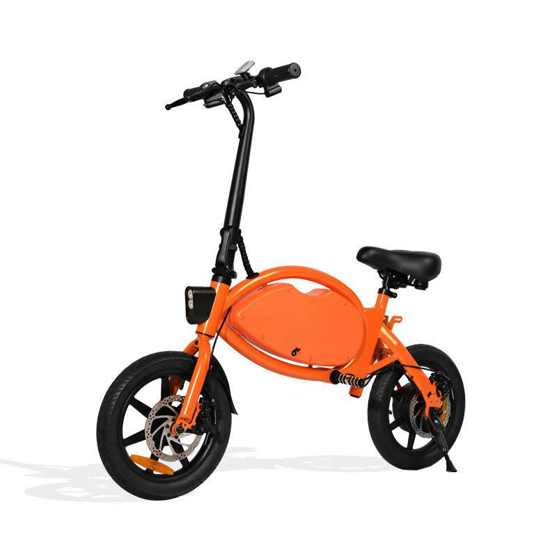 36V350W Electric Bicycle 14inch Lithium Battery Carbon Steel Electric Assist Dual Disc Brake Dual Spring Road Tire Bicycle