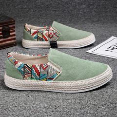 Cloth shoes for men 2024 new spring breathable casual one-legged thousand-layer sole handmade men's old Beijing canvas shoes