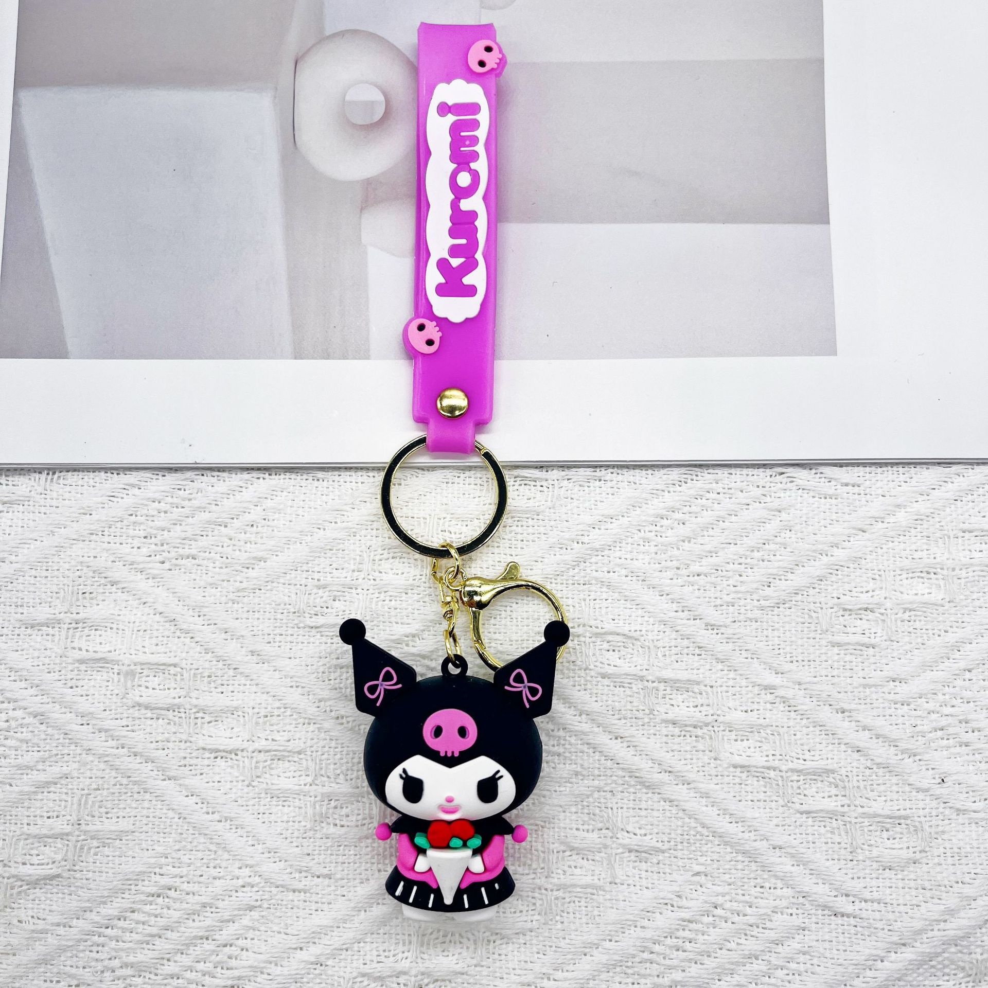 卡通三丽鸥库洛米钥匙扣挂件学生可爱装饰摆件情侣礼物礼品单批发