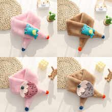 宝宝儿童围巾女秋冬季夹棉加厚保暖纯棉男童女童婴儿围脖韩版脖套