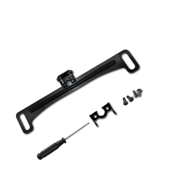 Special license plate stand with screwdriver