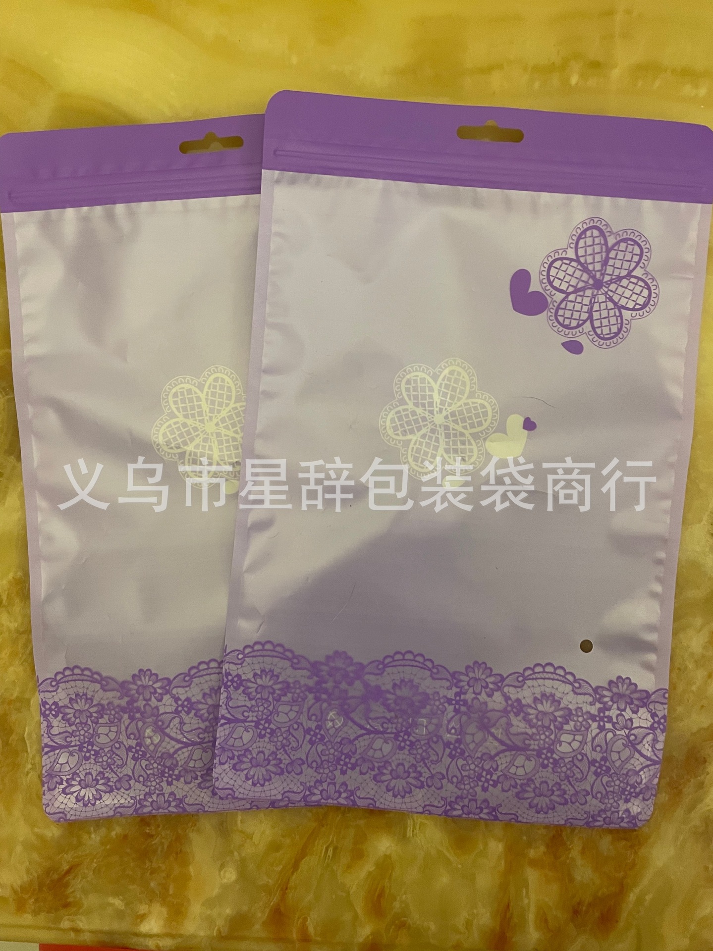 【厂家直销】紫色简约保暖内衣通用包装袋婴儿服装自封包装袋