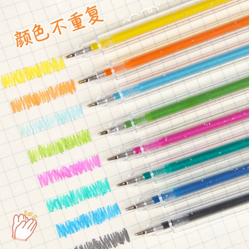 1.0mm маркер креативный блеск гель ручка 8 цветов 12 цветов 18 цветов конфеты цветной маркер гелевая ручка набор