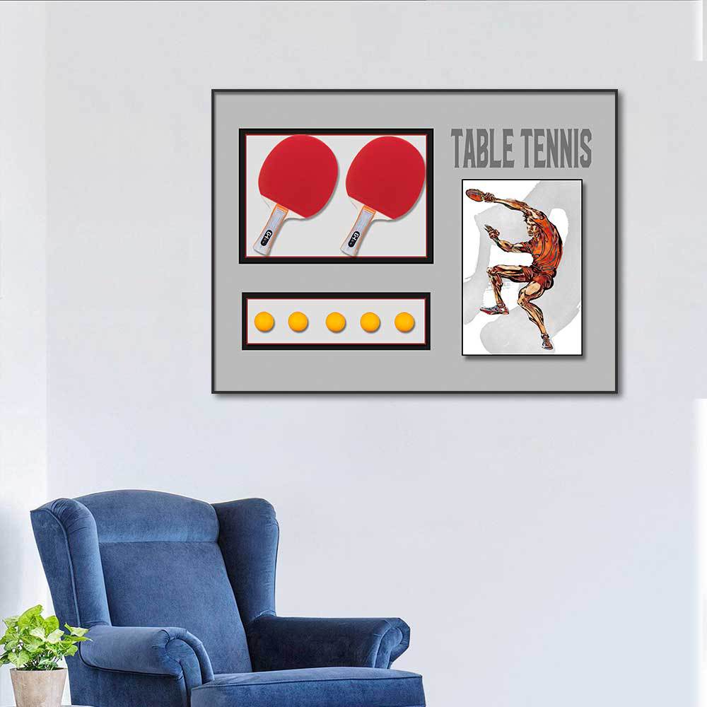 Tenis de mesa colgando pintura sofá Fondo pared bádminton tridimensional real pintura decorativa pasillo corredor mural