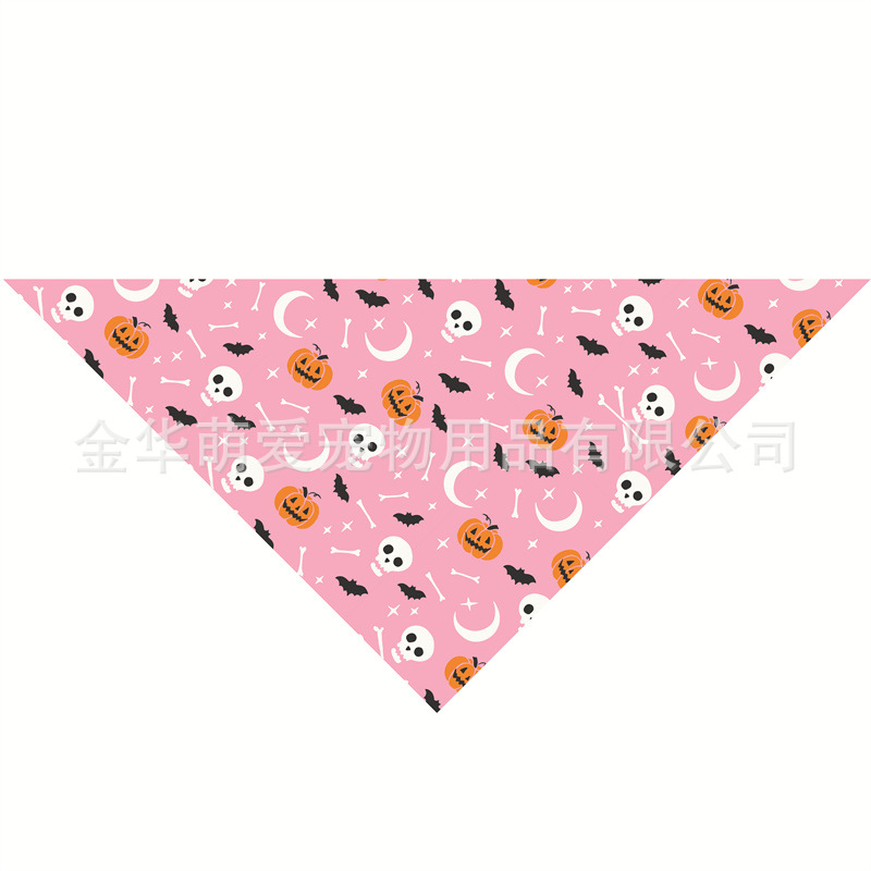 Venta directa de fábrica nueva toalla de saliva para mascotas de Halloween toalla triangular para mascotas babero para perros toalla de saliva para perros puede hacer pedidos