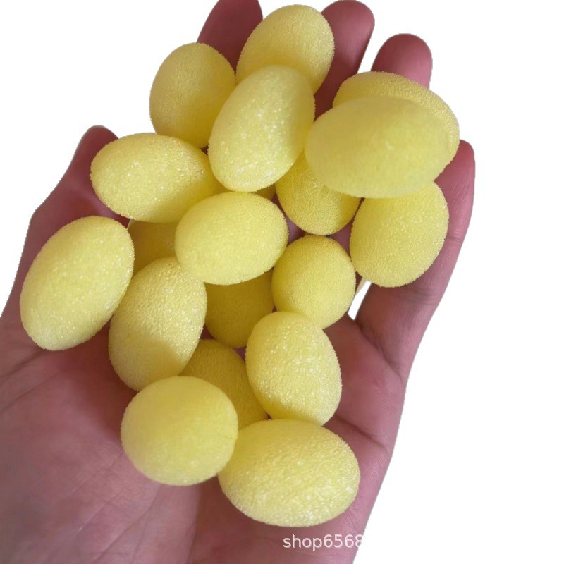 Fabricante personalizado de alta elasticidad bola esponja tres colores de color hueco bola esponja helado material de decoración de vacaciones esponja