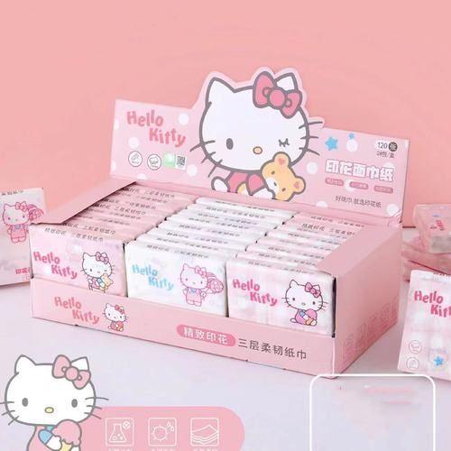 Printed tissue paper kt cat pacha dog printed tissue paper portable small pack facial tissue toilet paper colorful napkin