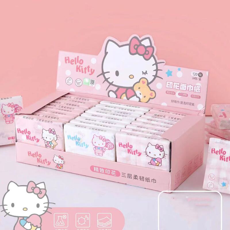 Printed Paper Kt Cat Parchal Dog Printed Paper Towel Portable Small Pack of Facial Tissue Toilet Paper Colorful Napkin