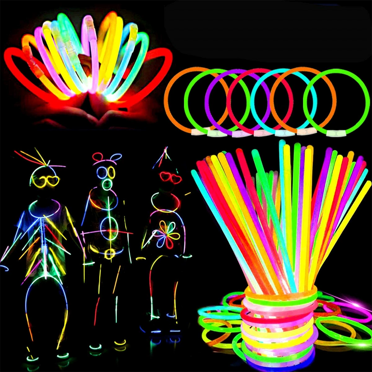 Световая палочка детский светящийся браслет DIY игрушка TikTok родитель-ребенок флуоресцентный танец Праздничная вечеринка на открытом воздухе кемпинг
