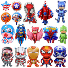 Children's Party Decoration Cartoon Plane Spider-Man Aluminum Film Balloons Captain America Shield Aluminum Foil Balloons Wholesale