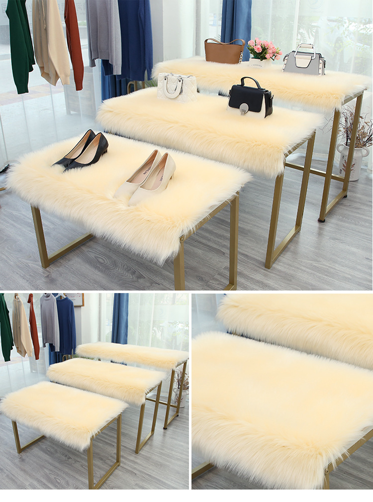 Audio Display Cabinet Fur Mat, Dressing Table Fur Mat, Floor Mat, New Year's Silk Wool Carpet, Room Floor, Computer Desk Fur Mat, Kang