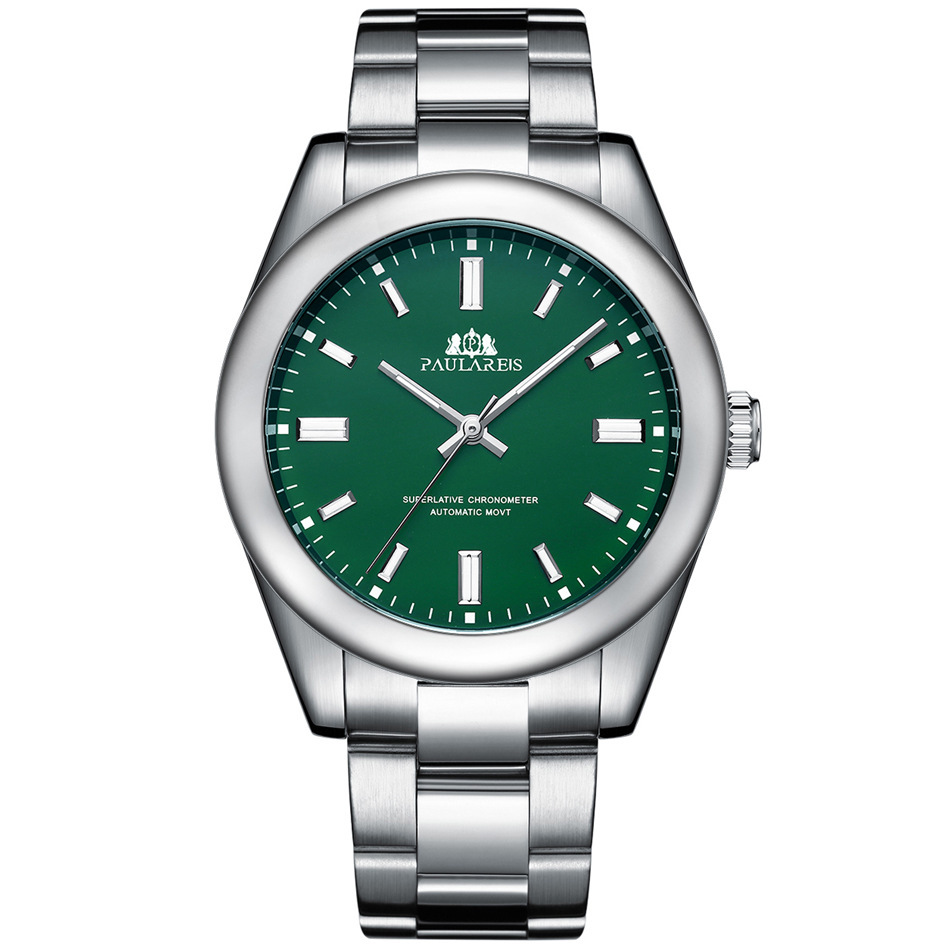 Automatic Men's Mechanical Watch With Luminous Steel Bracelet_voghion.com