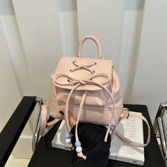 蝴蝶結簡約休閒韓版芭蕾風2024新款潮流時尚單肩手提雙肩包包女