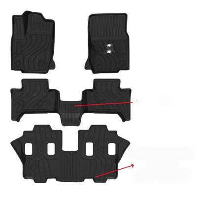Rubber Waterproof Carpet, Universal Foot Pad - there-are-rubber-shells-on-the-second-row-of-the-bridge-surface-and-there-are-protruding-rubber-shells-under-the-third-row-of-seats-lhd-left-hand-drive-24-lexus-gx550-six-full-tpe-special-car-dedicated
