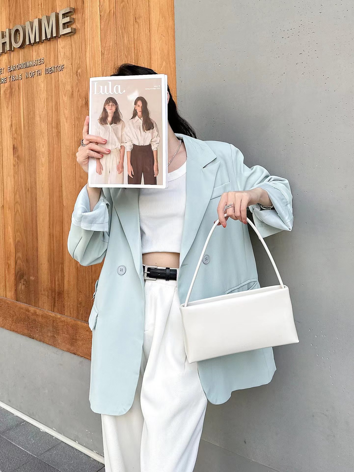 Genuine Cowhide Leather Niche Retro Oil Wax Underarm Bag For Women High-End Texture Baguette Simple Shoulder Crossbody Bag - Thumbnail 7