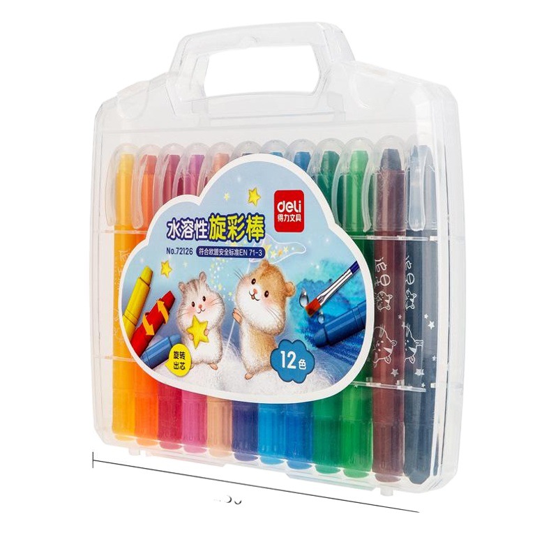 Lápices de Pastel al Óleo Lavables 12/24/36 Colores, Plástico, Lavable, para Niños