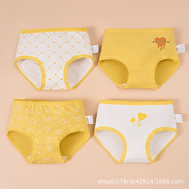 En nombre de la ropa interior de algodón para niños, ropa interior de dibujos animados de algodón para niños, triángulo para niñas, bragas para niñas, triángulo