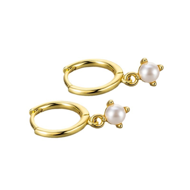 Minimalistische Perlenohrstecker Für Damen Im Europäischem Stil_voghion.com