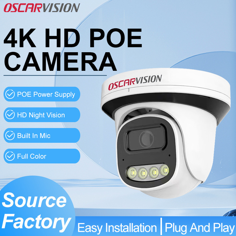 Poe Dome Surveillance Camera 8 Million Hd Night Vision Mobile Phone Remote Indoor Corridor Shop Security Wholesale Poe Dome Surveillance Camera 8 Million Hd Night Vision Mobile Phone Remote Indoor Corridor Shop Security Wholesale