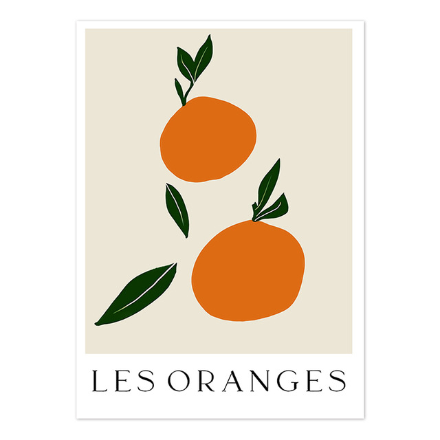 Matisse Simple Abstract Line Plant Pumpkin Poster Nordic Living Room Bedroom Decorative Painting Core
