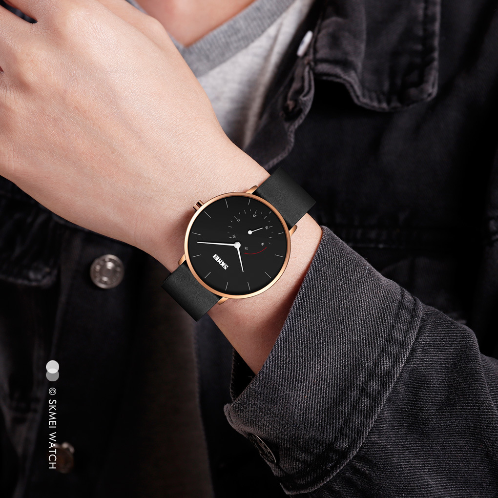 Momento de belleza para hombres simple reloj de cuarzo comercial correa puntero impermeable relojes de pulsera relojes de hombre comercio exterior transfronterizo fábrica al por mayor