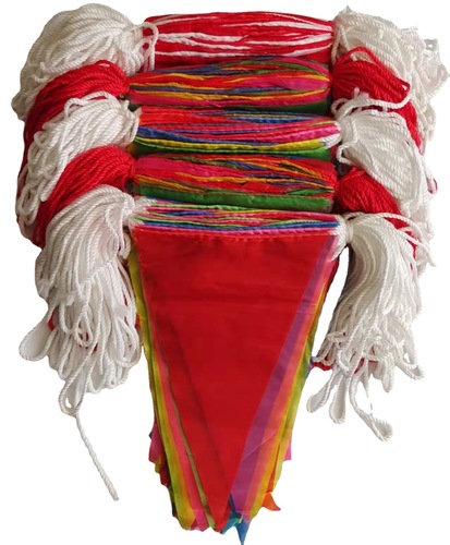 Bold nylon rope triangle colorful outdoor warning flags, opening wedding flags, bright colors, strong and durable ropes
