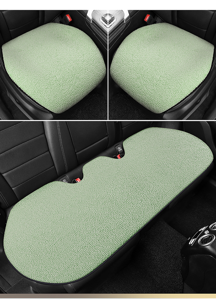 Car Cushion Winter Plush Thickened Warm Universal Cartoon Three Bears Ass Pad Universal Women's Non-Slip Seat Cushion