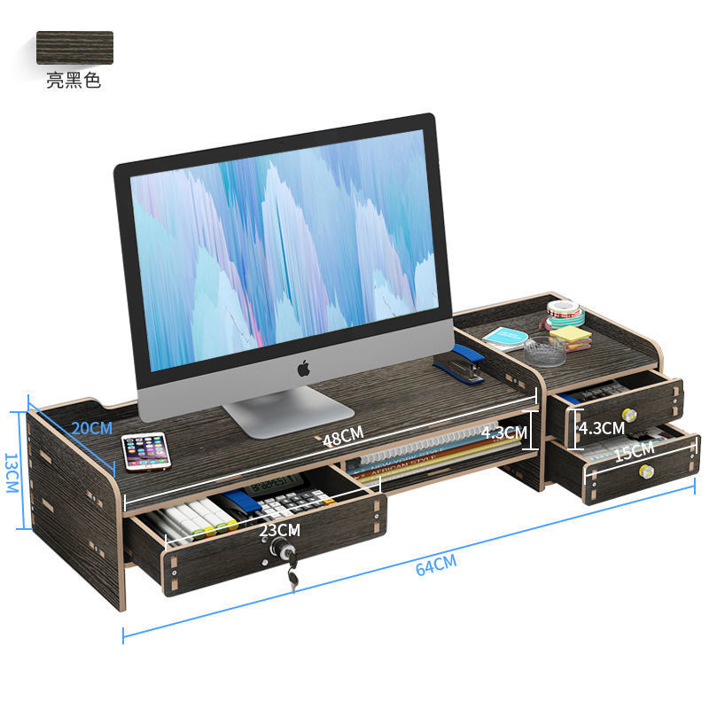 X04 블랙 [서랍3개+자물쇠+브래킷+손잡이
