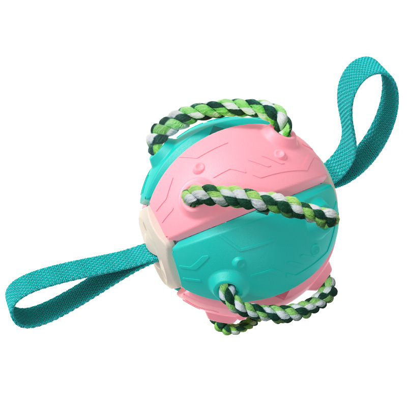 Frisbee football girl pink super bite-resistant interactive thrower