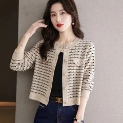 小香风外套女春秋新款小个子秋装针织毛衣小开衫百搭穿搭早秋上衣