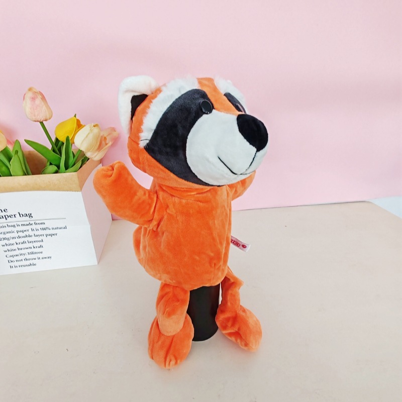 Marioneta de mano con boca móvil, muñeco de peluche para niños, guante de animal de peluche, muñeco de educación temprana para jardín de infantes
