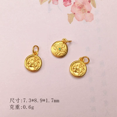 DIY Accessories s925 Silver Gold Plated Small Drop Necklace Pendant Bracelet Pendant Bracelet Beads Beads Jewelry Material (Zərgərlik ara hissələri) - dragon-lifts-one