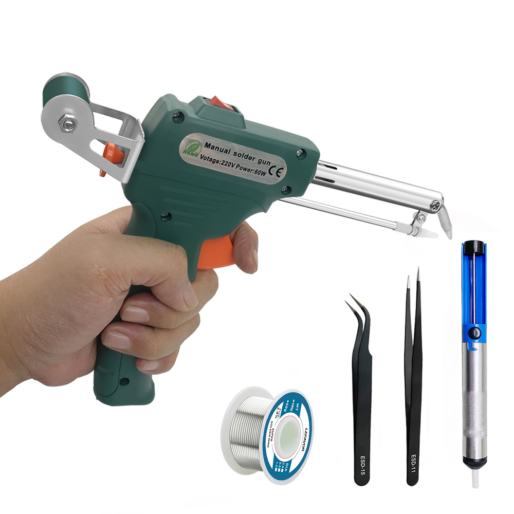 Pistola de soldadura manual temperatura constante soldador eléctrico soldadura automática traje de soldadura agarre soldadura electrónica doméstica reparación herramienta de soldadura