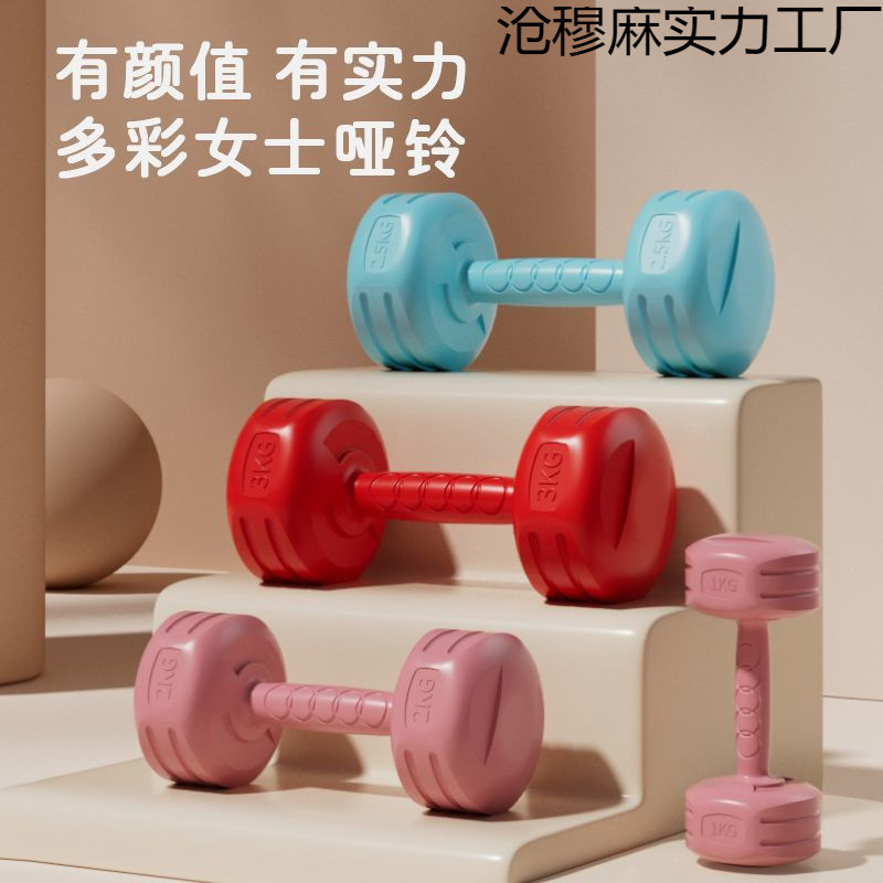 Environmentally Friendly Women's Dumbbell Fitness Equipment for Home Use, One Pair/Children's Primary School Students' Small Dumbbells, Men's Single Kilogram Women's