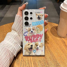 甜美小狗适用三星Galaxy S25欧美A70手机壳Samsung A73全包note20