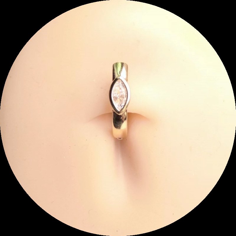 New Fashion Heart Butterfly Belly Button Ring Stainless Steel Zircon Navel Piercing Jewelry detail image 8