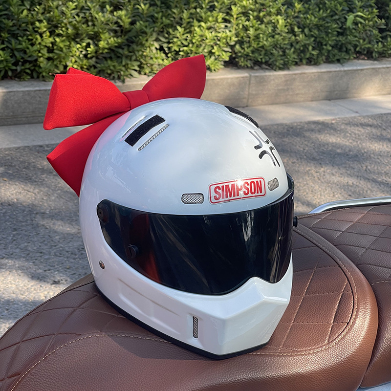 Helmet Decoration Big Bow Internet Celebrity Female Motorcycle Electric Vehicle