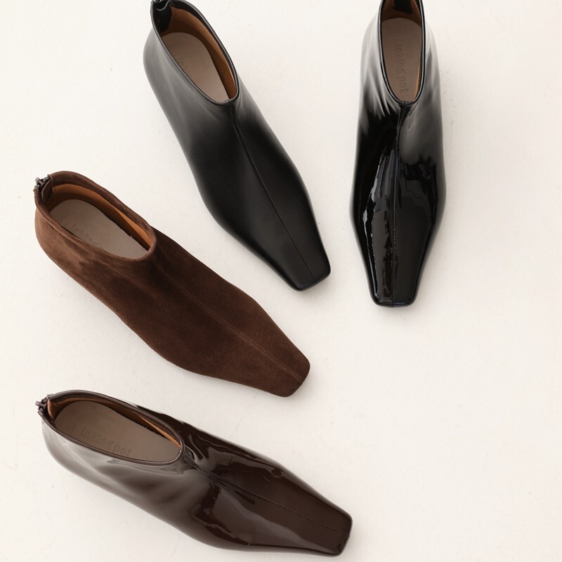 2024 Summer New European and American Retro Minimalist Zipper Square Heel Inner Height Ankle Boots Women's Old Money Style Short Boots