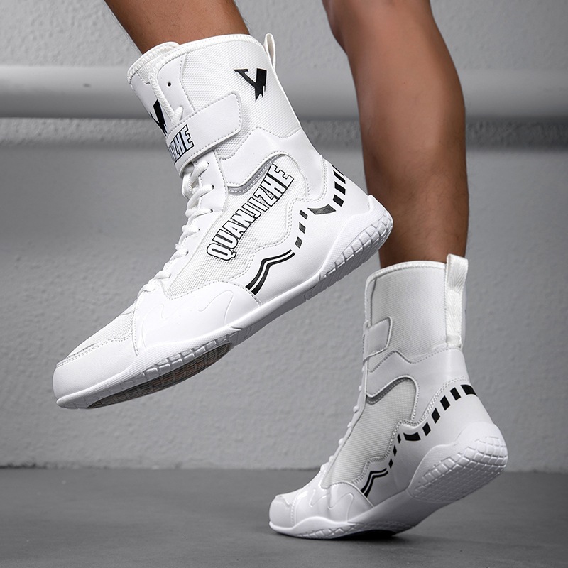 Professional boxing shoes, Sanda fighting shoes, specialized competition martial arts training boxing shoes, Taekwondo and Muay Thai men's fighting shoes