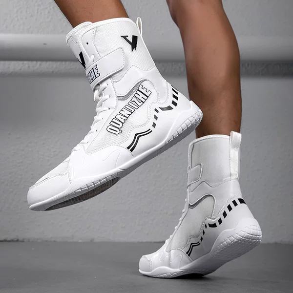Professional boxing shoes, Sanda fighting shoes, specialized competition martial arts training boxing shoes, Taekwondo and Muay Thai men's fighting shoes