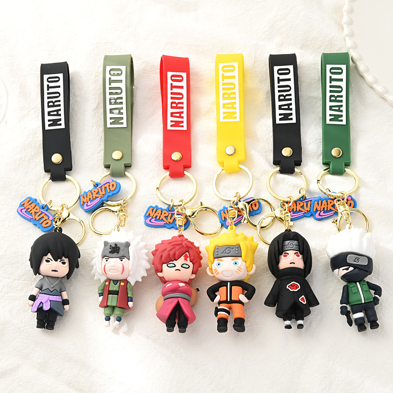 Cross-border Naruto Keychain Cartoon Secondary Pendant Schoolbag Small Gift Wholesale Anime Keychain Cute