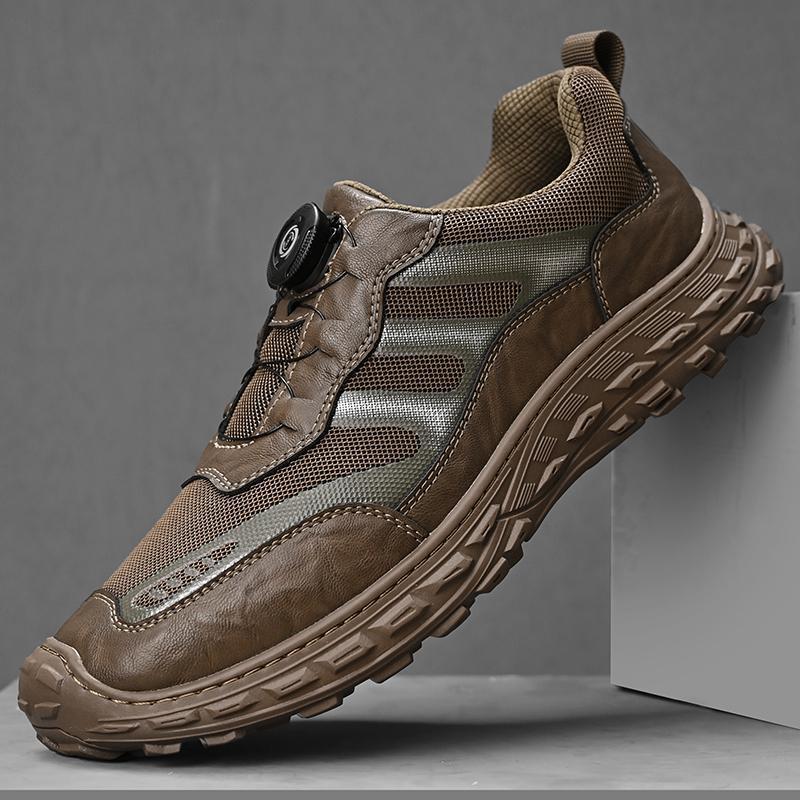 2024 otoño nuevos zapatos casuales de moda para hombres botones de rotación diarios zapatos al aire libre zapatos de papá