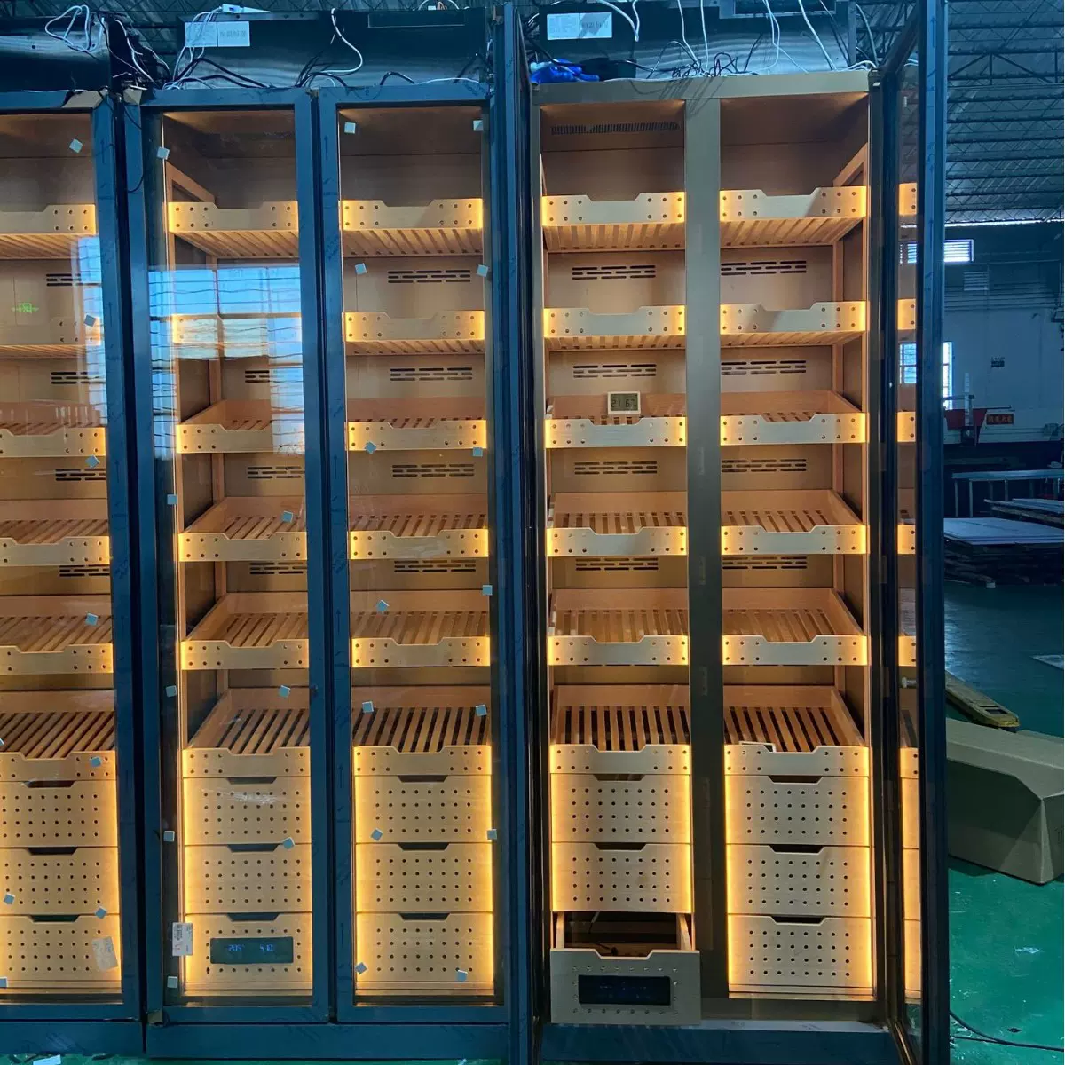 定制不锈钢恒温酒柜恒湿雪茄柜展示柜定制茶叶柜白酒红酒展示柜