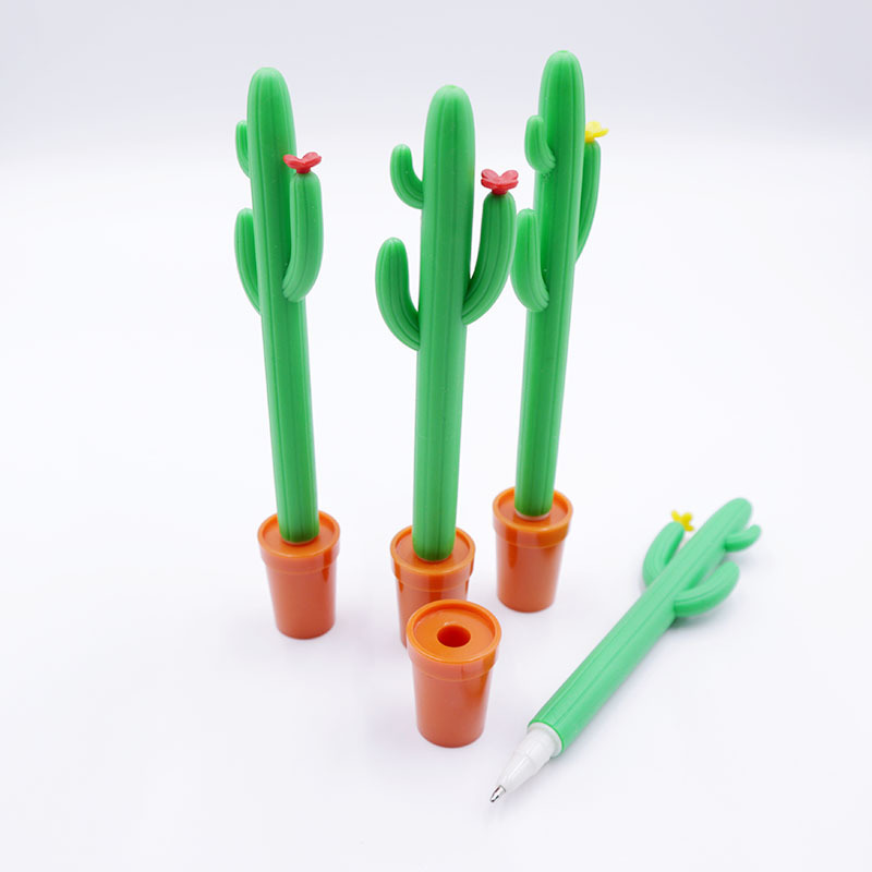 Creative cactus plant shaped desk pen cute cartoon student gift cactus bonsai pen