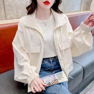 Workwear Short Jacket for Women Spring & Fall 2024 Spring and Summer Loose Casual Windbreaker Petite Versatile Jacket Cardigan Top