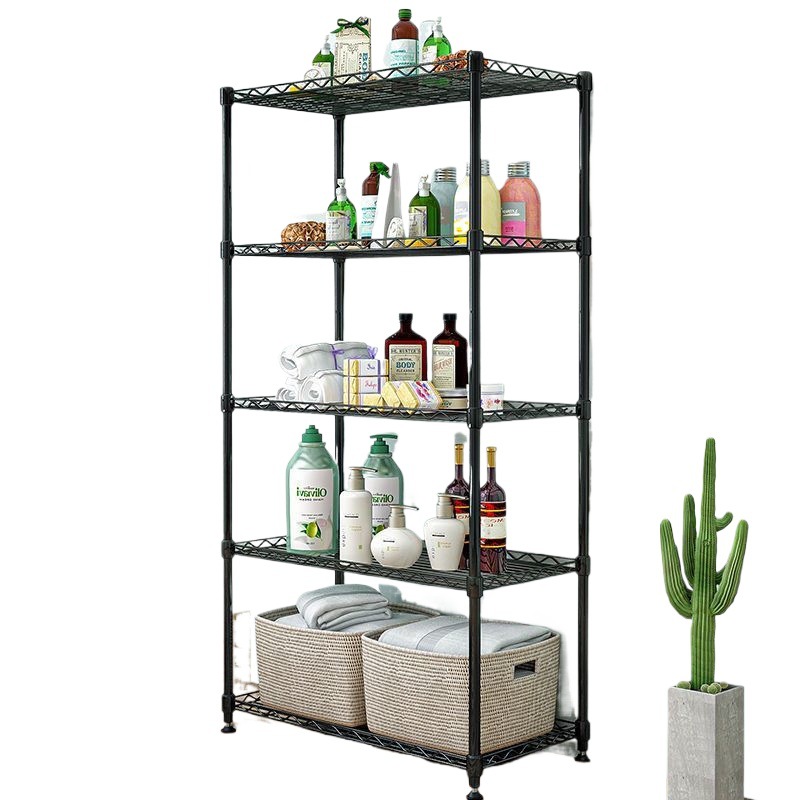 Estantes de cocina, horno de microondas de metal de piso, almacenamiento, artículos para el hogar, baño, horno, estante de almacenamiento multicapa