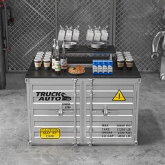 工业风中岛柜超市货架红酒饰品陈列柜复古铁艺流水台橱窗展示架